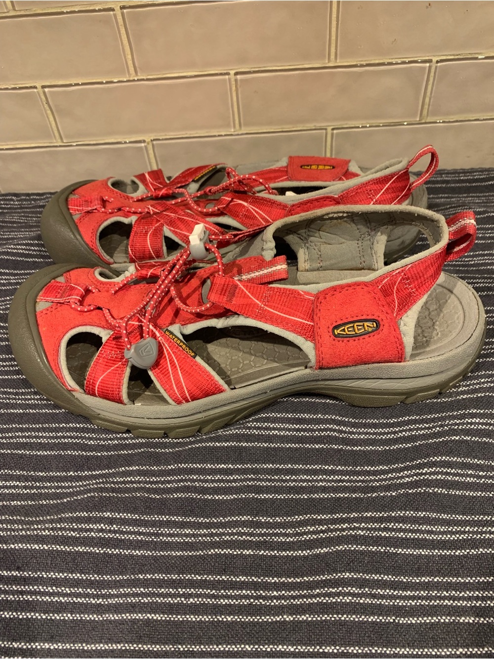 Keen Women's Red and Gray water Sandals